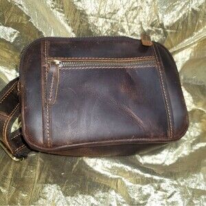 Leather Men's Bag with the belt